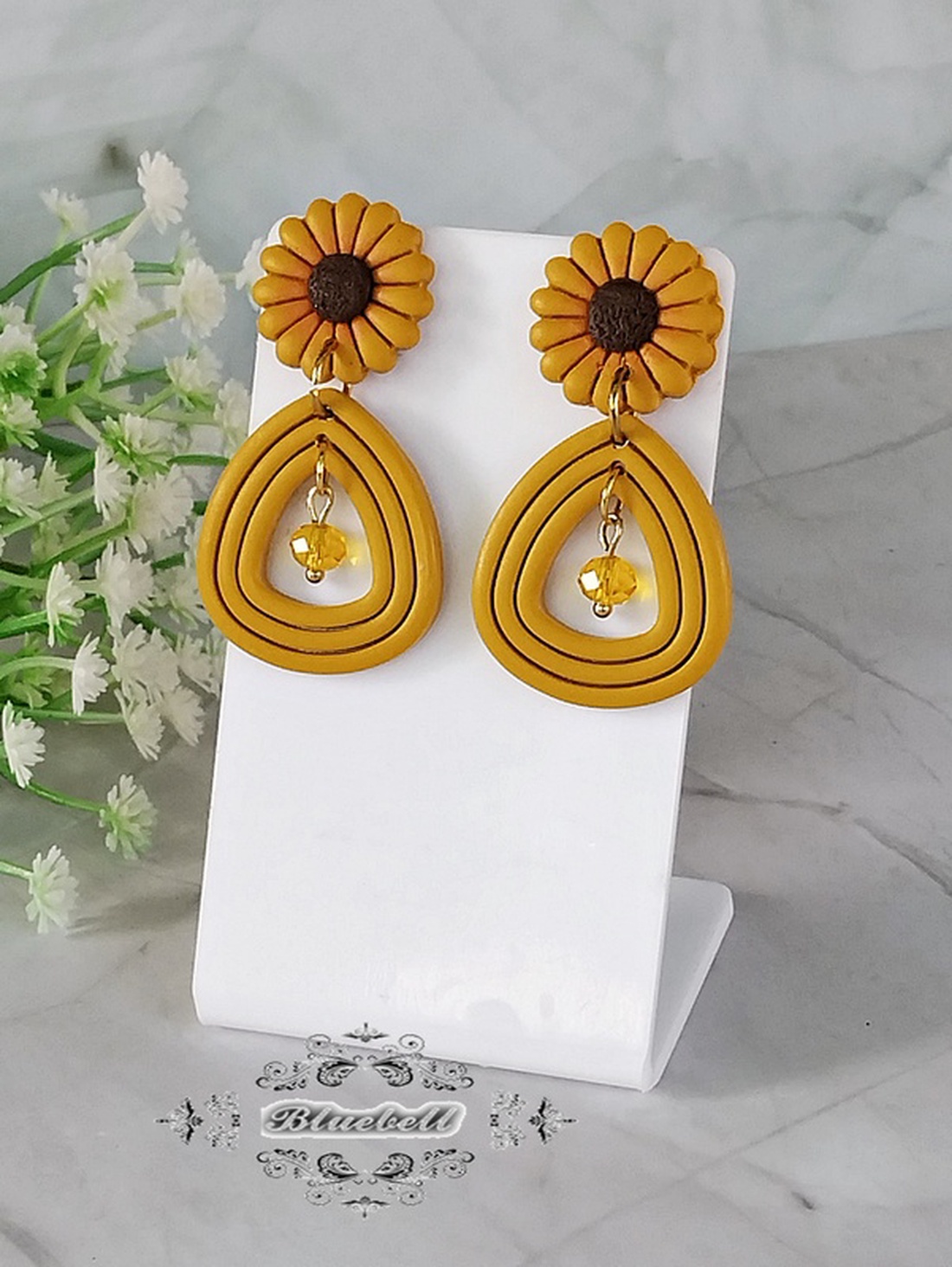 Cercei texturați cu tijă  - bijuterii - cercei - cercei lungi - Artynos.ro