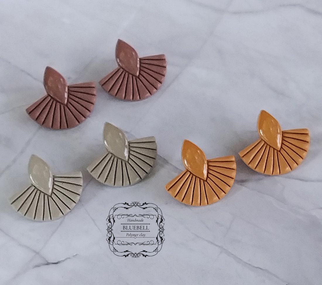 Cercei eleganți cu tijă  - bijuterii - cercei - cercei din rășină - Artynos.ro