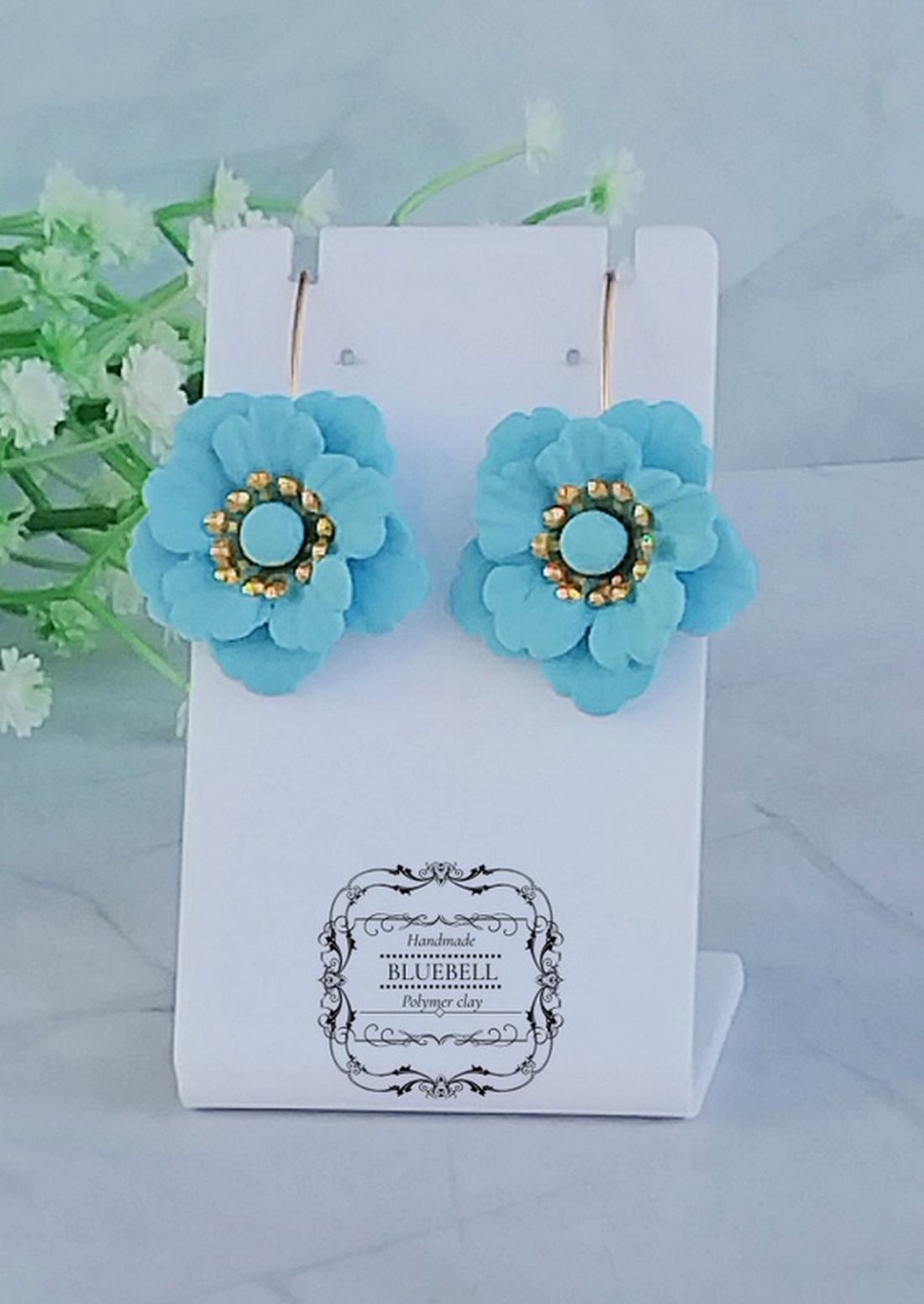 Cercei cu flori - bijuterii - cercei - cercei lungi - Artynos.ro