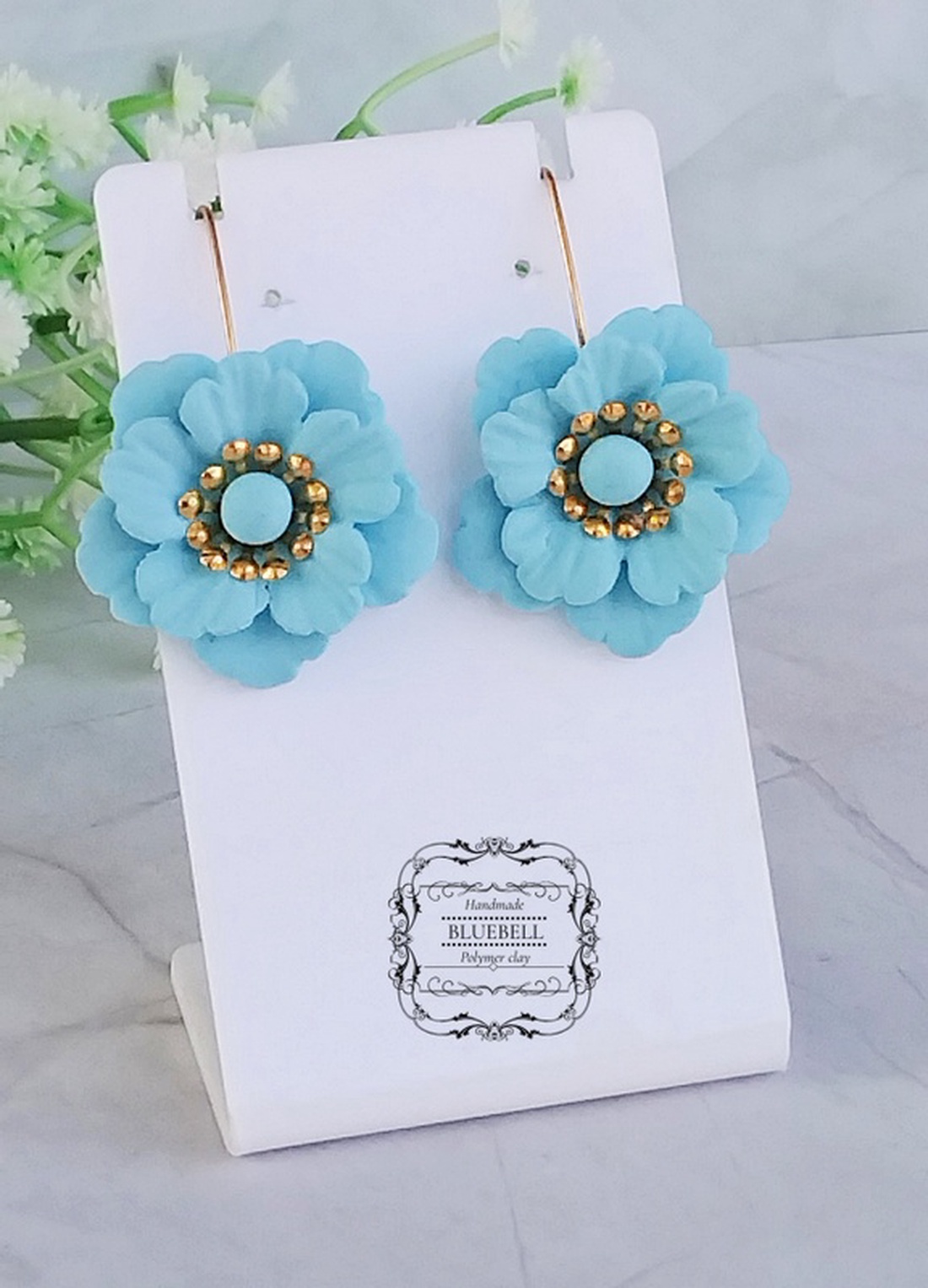 Cercei cu flori - bijuterii - cercei - cercei lungi - Artynos.ro