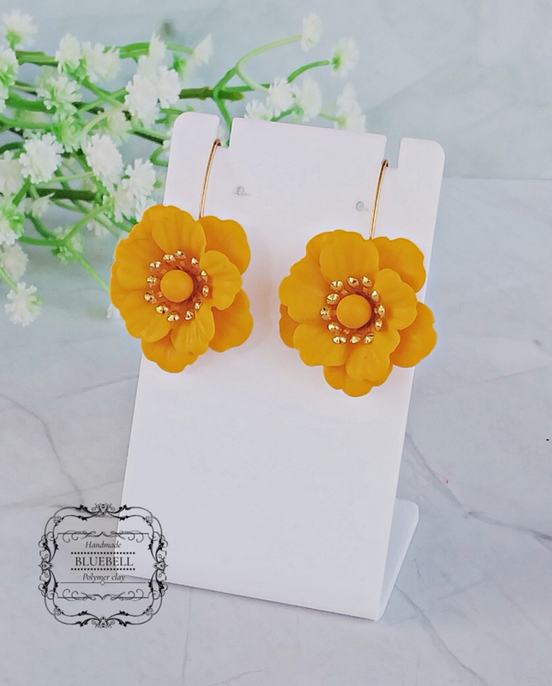 Cercei cu flori - bijuterii - cercei - cercei lungi - Artynos.ro