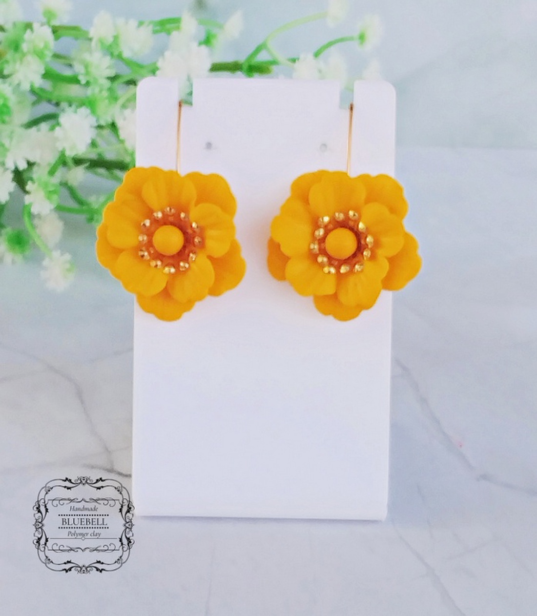 Cercei cu flori - bijuterii - cercei - cercei lungi - Artynos.ro