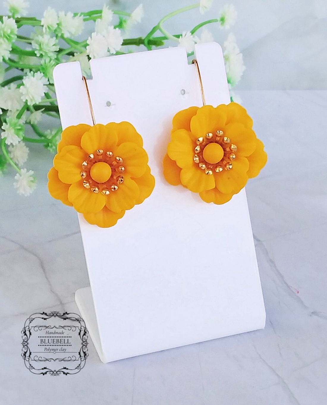 Cercei cu flori - bijuterii - cercei - cercei lungi - Artynos.ro