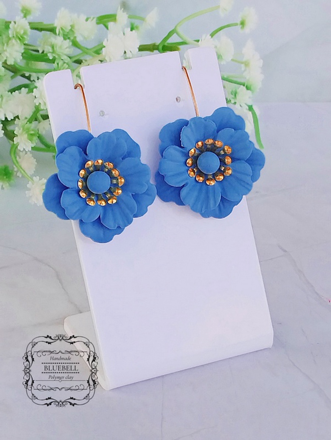 Cercei cu flori - bijuterii - cercei - cercei lungi - Artynos.ro