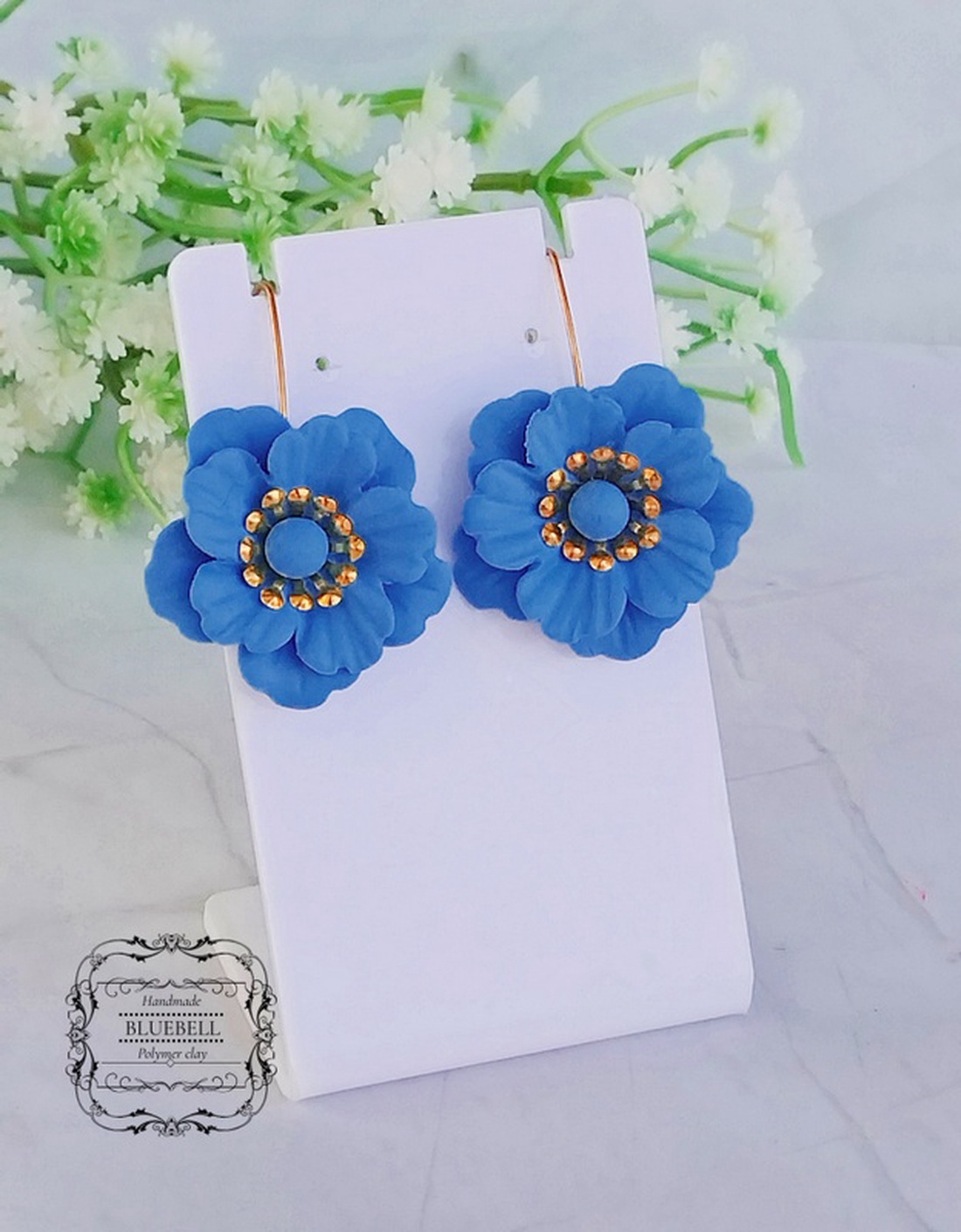 Cercei cu flori - bijuterii - cercei - cercei lungi - Artynos.ro