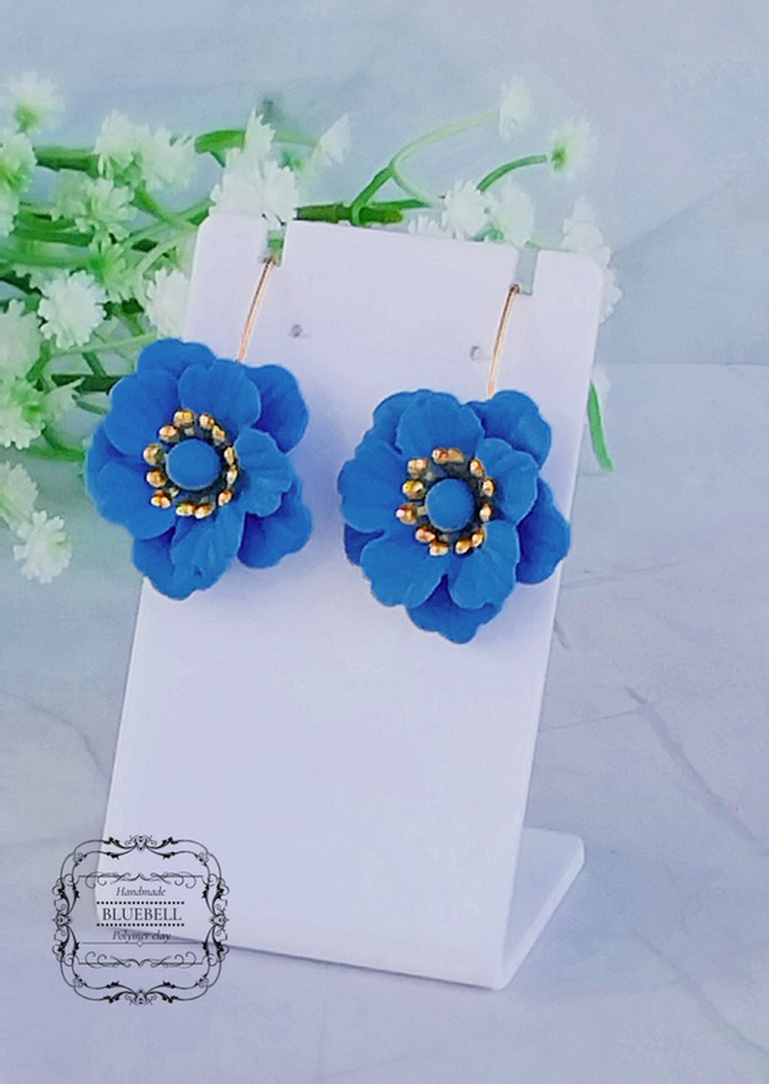 Cercei cu flori - bijuterii - cercei - cercei lungi - Artynos.ro