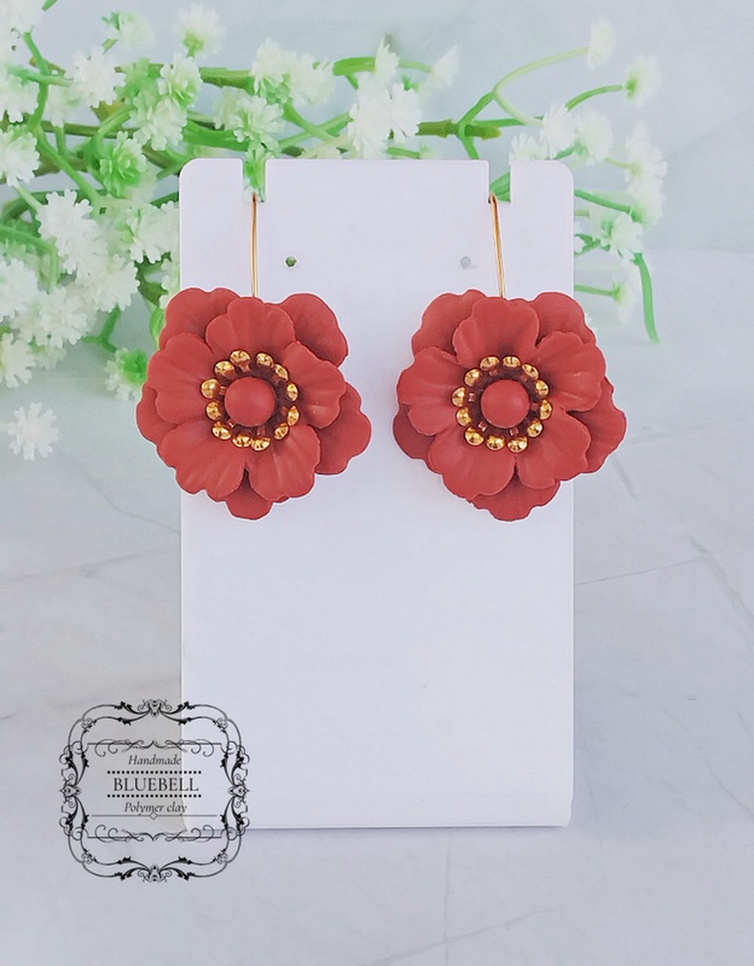 Cercei cu flori - bijuterii - cercei - cercei lungi - Artynos.ro