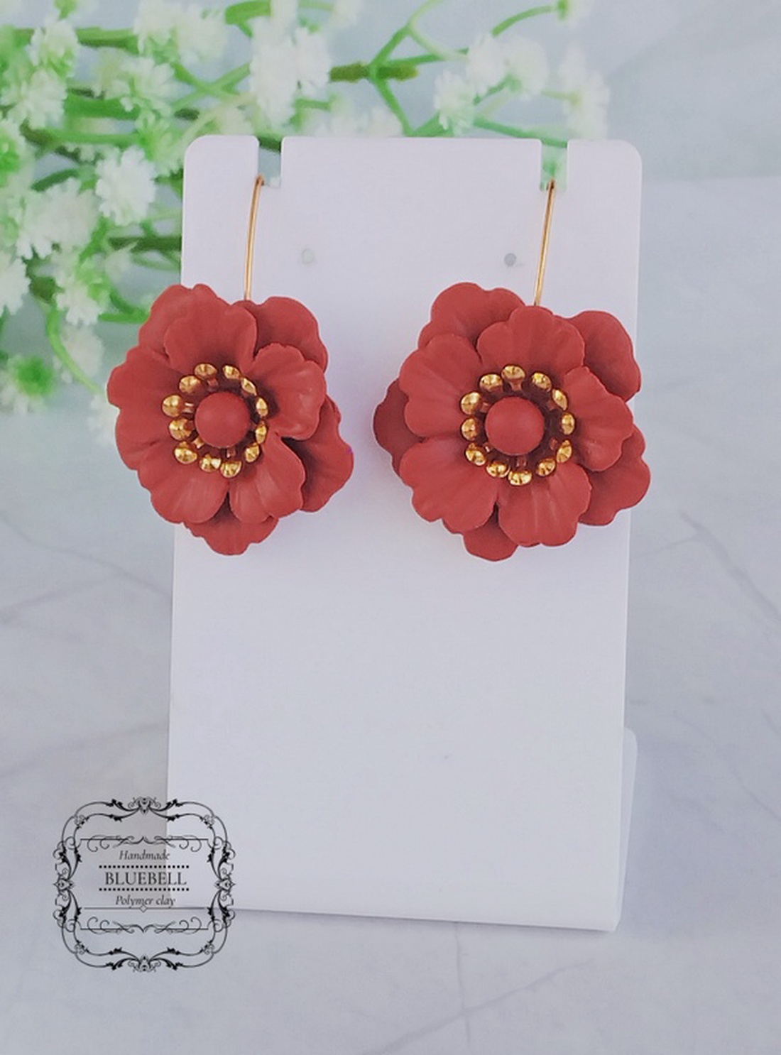 Cercei cu flori - bijuterii - cercei - cercei lungi - Artynos.ro