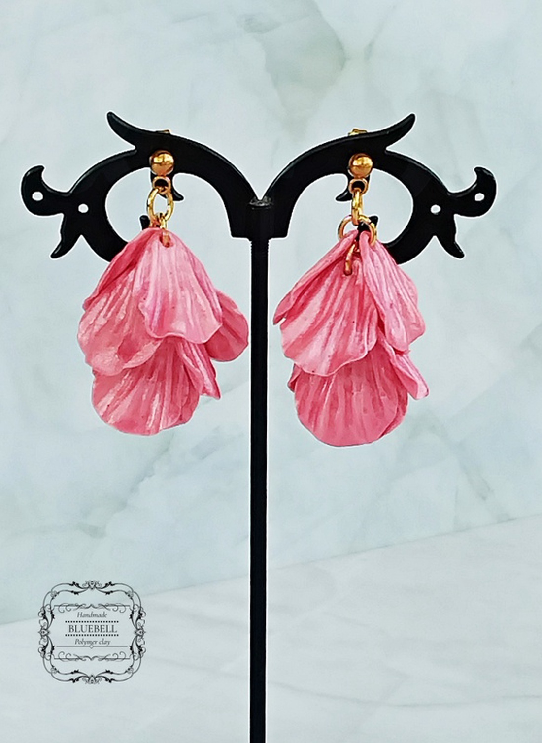 Cercei cu petale sidefate - bijuterii - cercei - cercei lungi - Artynos.ro