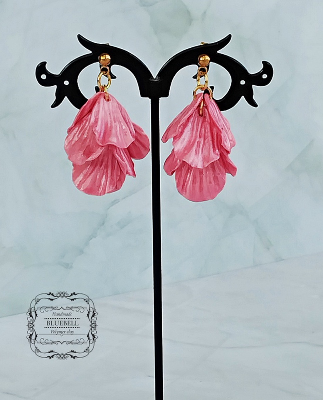 Cercei cu petale sidefate - bijuterii - cercei - cercei lungi - Artynos.ro