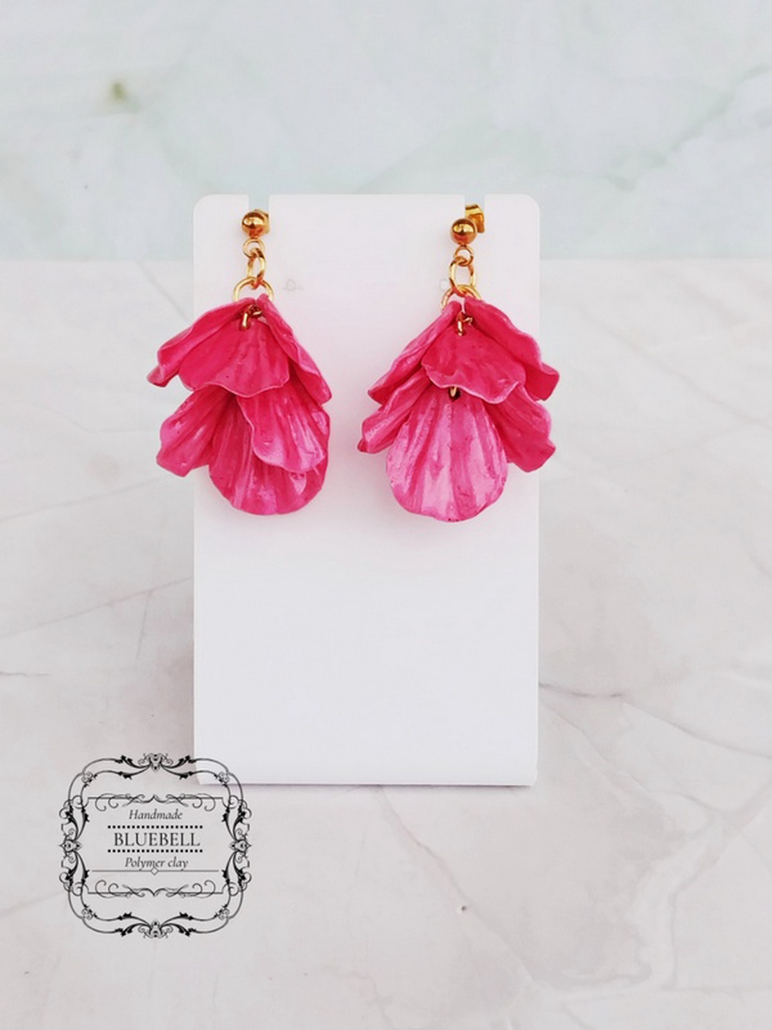 Cercei cu petale sidefate - bijuterii - cercei - cercei lungi - Artynos.ro