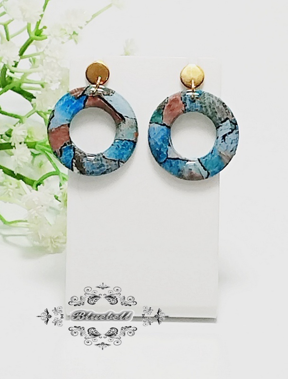 Cercei cu rășină - bijuterii - cercei - cercei din rășină - Artynos.ro