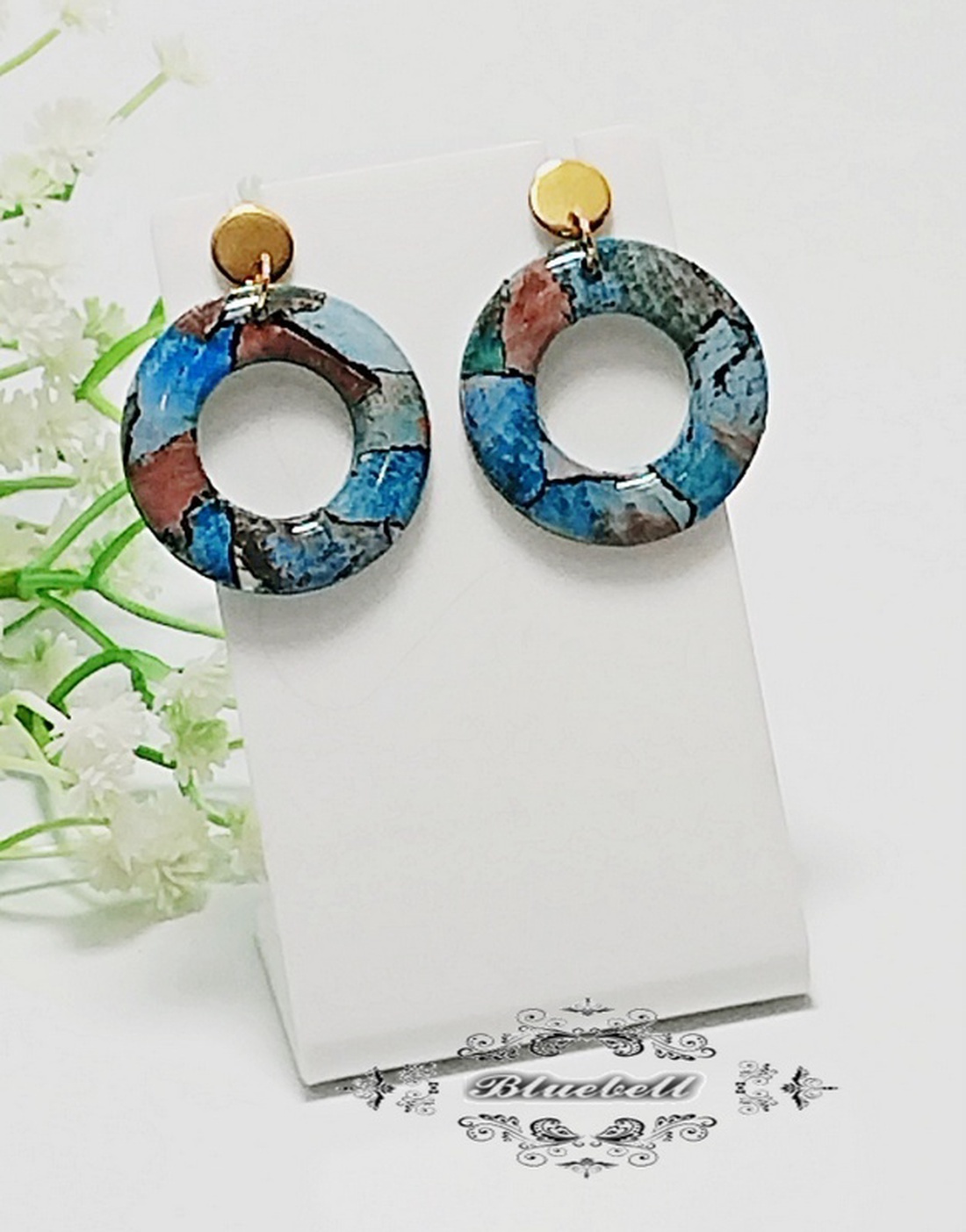 Cercei cu rășină - bijuterii - cercei - cercei din rășină - Artynos.ro