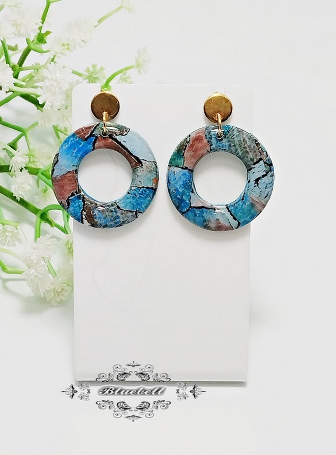 Cercei cu rășină - bijuterii - cercei - cercei din rășină - Artynos.ro