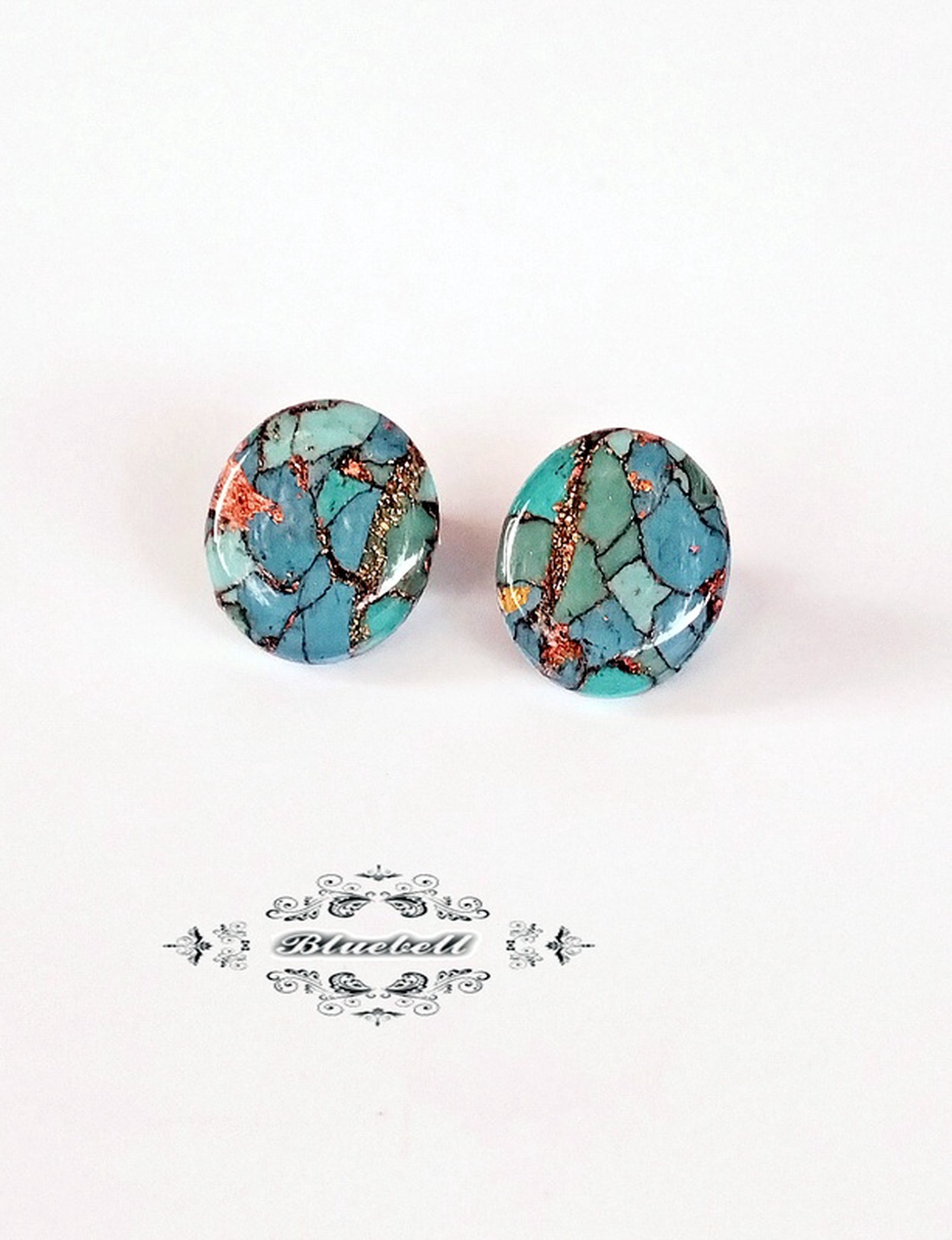 Cercei studs cu rășină - bijuterii - cercei - cercei din rășină - Artynos.ro