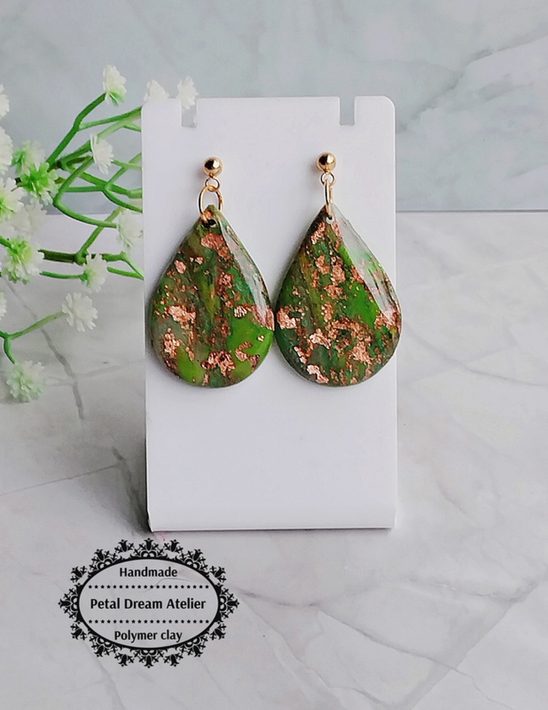 Cercei cu rășină - bijuterii - cercei - cercei din rășină - Artynos.ro