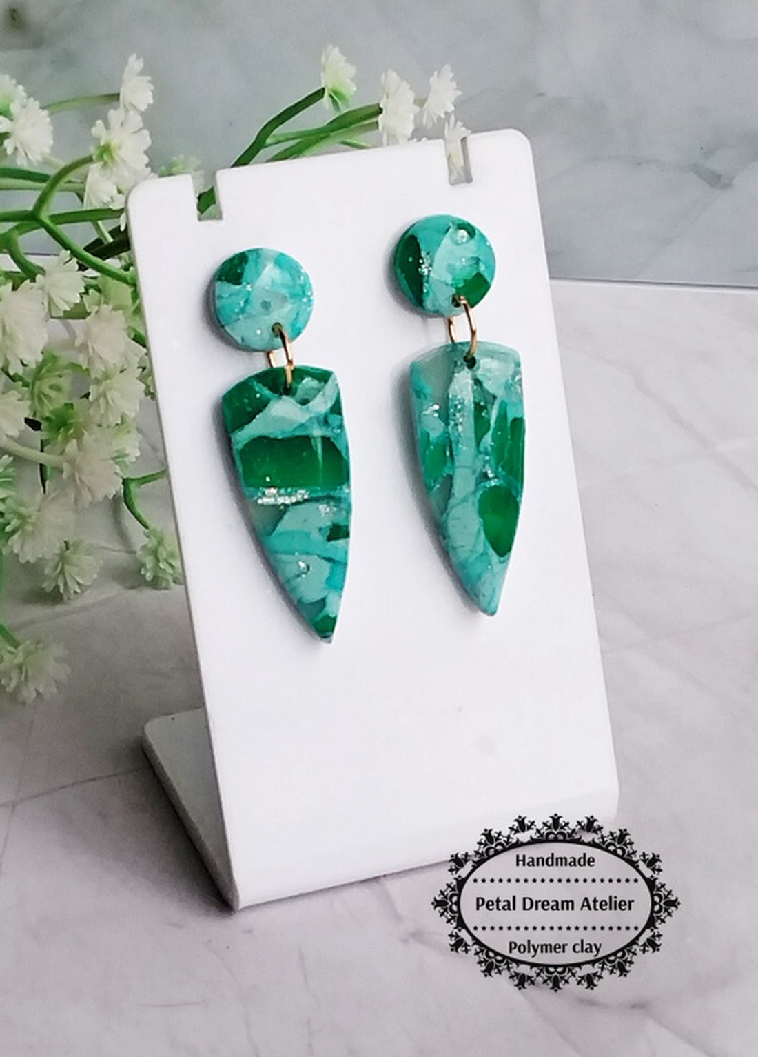 Cercei cu rășină - bijuterii - cercei - cercei din rășină - Artynos.ro