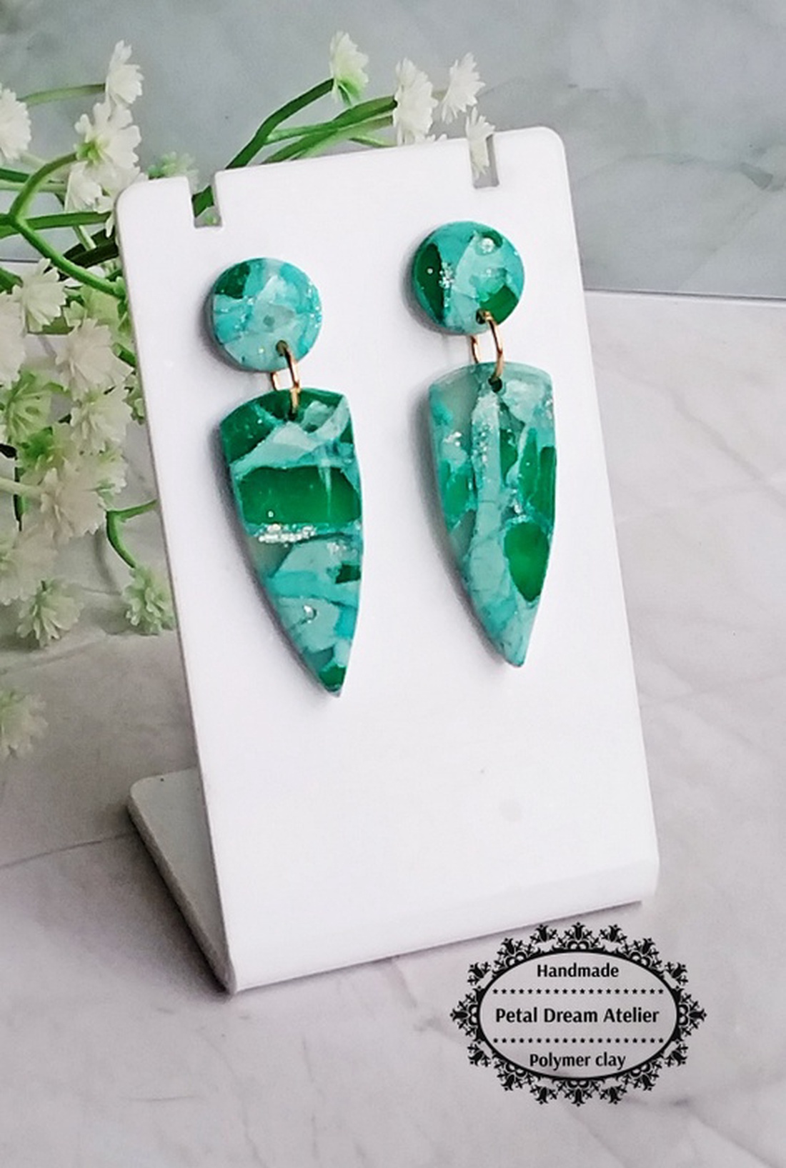 Cercei cu rășină - bijuterii - cercei - cercei din rășină - Artynos.ro