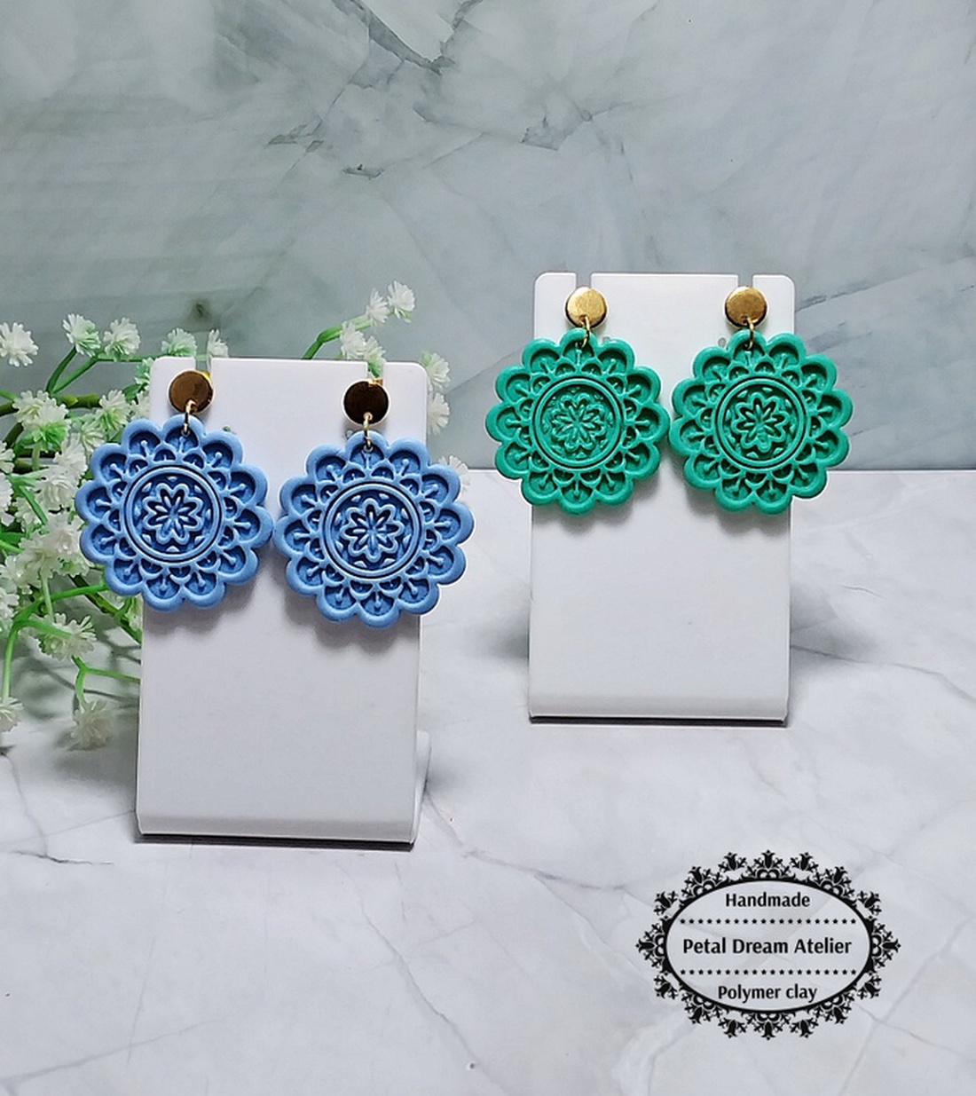 Cercei mandala - bijuterii - cercei - cercei cu figurine - Artynos.ro