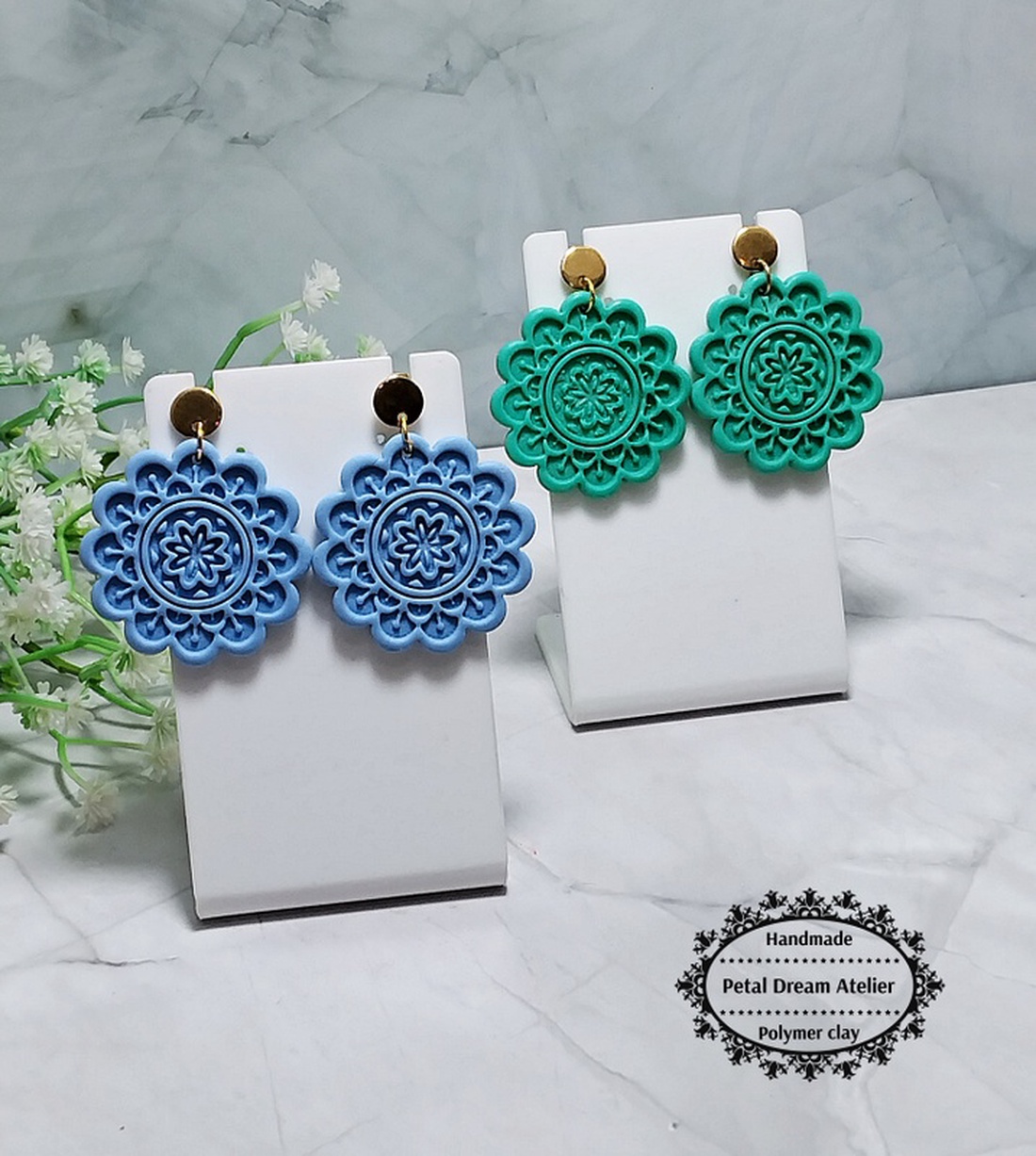 Cercei mandala - bijuterii - cercei - cercei cu figurine - Artynos.ro