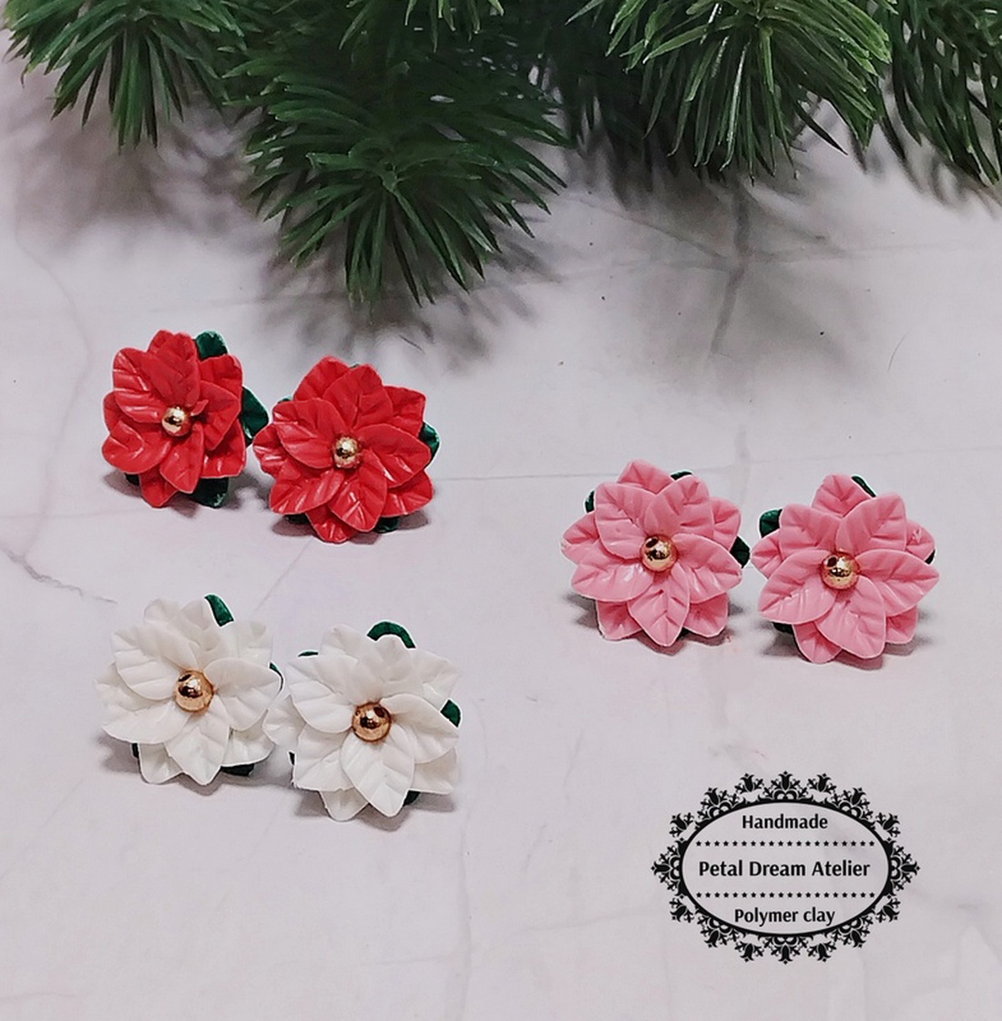 Cercei mici crăciunițe - bijuterii - seturi de bijuterii - Artynos.ro