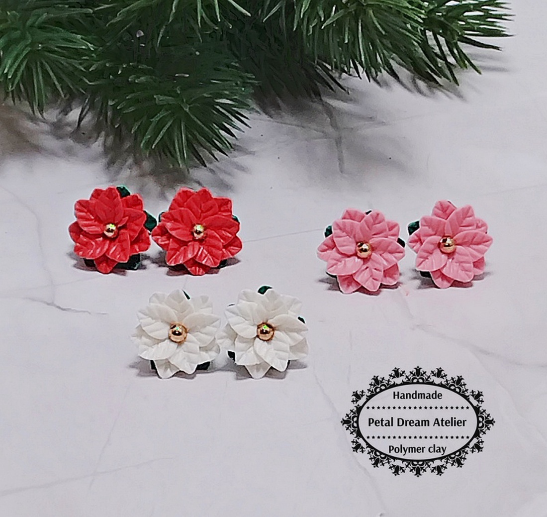 Cercei mici crăciunițe - bijuterii - seturi de bijuterii - Artynos.ro