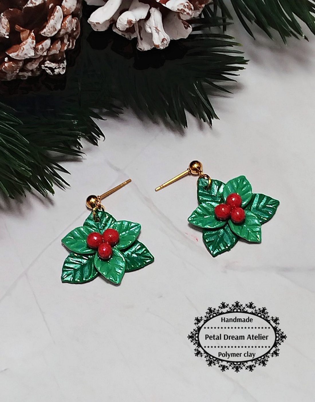 Cercei de Crăciun - bijuterii - cercei - cercei cu figurine - Artynos.ro