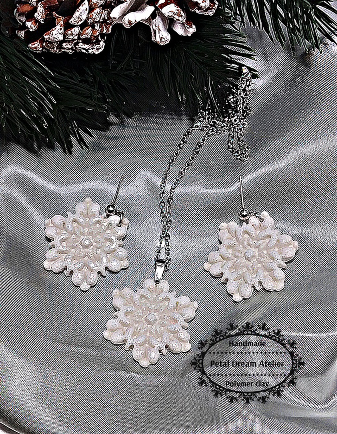 Set cu fulgi de zăpadă - bijuterii - seturi de bijuterii - Artynos.ro