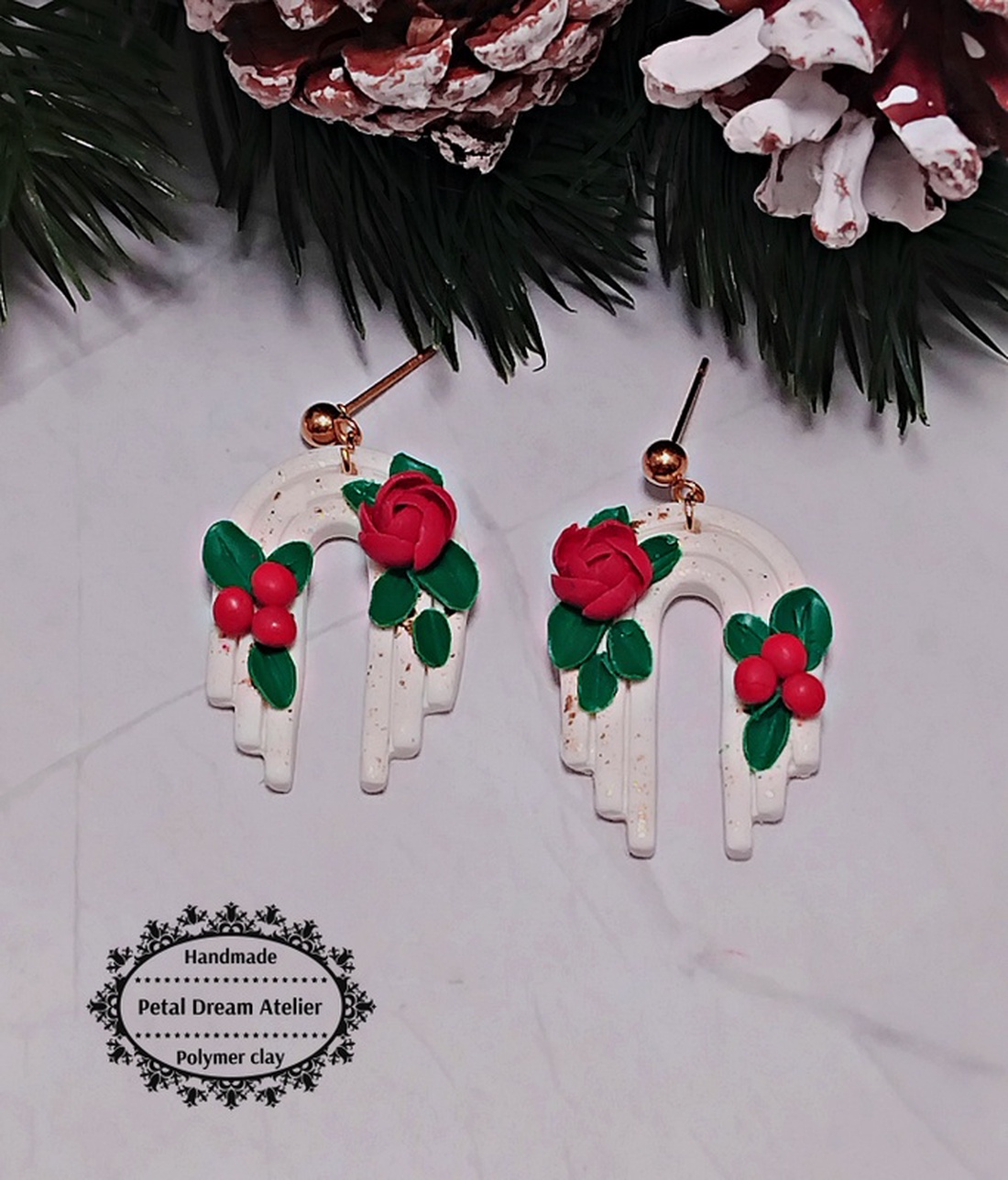 Cercei cu flori - bijuterii - cercei - cercei cu figurine - Artynos.ro