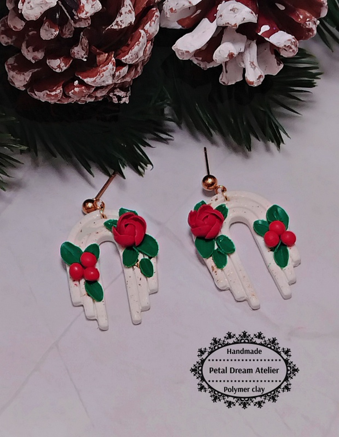 Cercei cu flori - bijuterii - cercei - cercei cu figurine - Artynos.ro