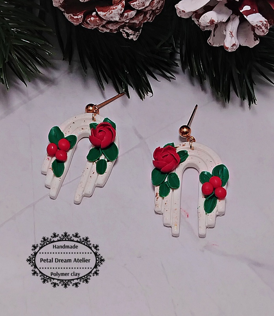 Cercei cu flori - bijuterii - cercei - cercei cu figurine - Artynos.ro