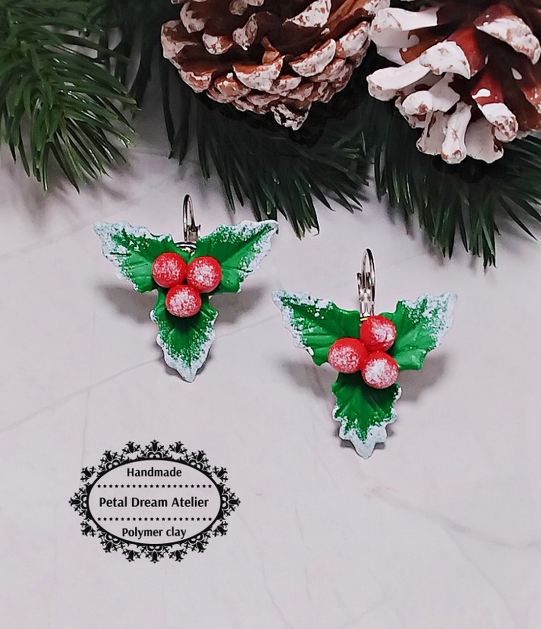 Cercei illex cu zăpadă - bijuterii - cercei - cercei cu figurine - Artynos.ro