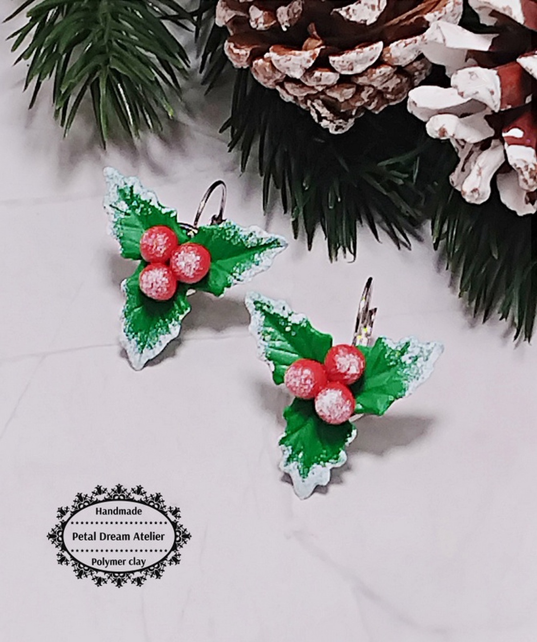 Cercei illex cu zăpadă - bijuterii - cercei - cercei cu figurine - Artynos.ro