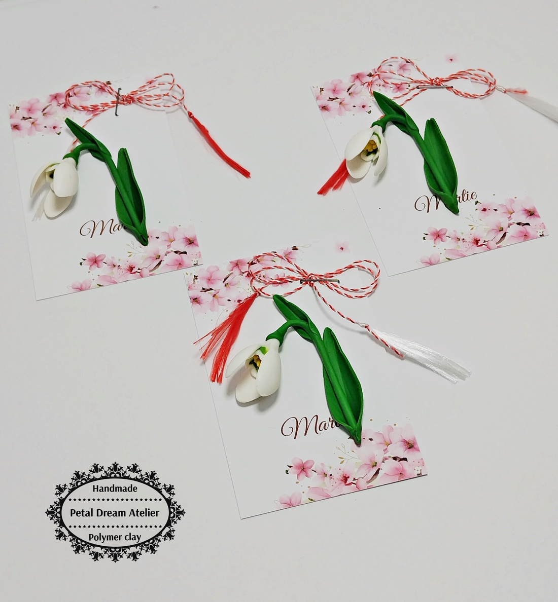 Broșă ghiocel - bijuterii - mărțișor - Artynos.ro