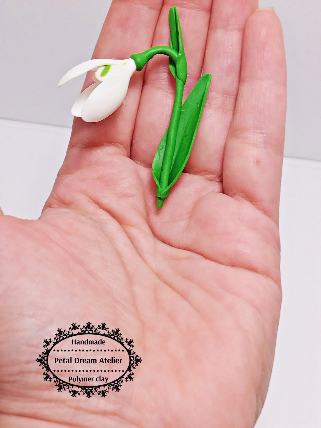 Broșă ghiocel - bijuterii - mărțișor - Artynos.ro