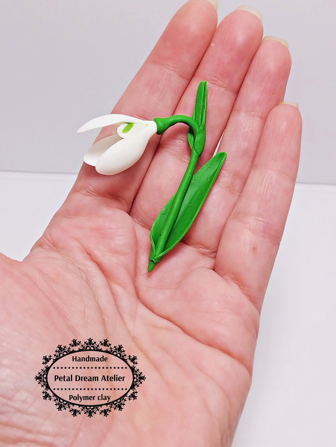 Broșă ghiocel - bijuterii - mărțișor - Artynos.ro