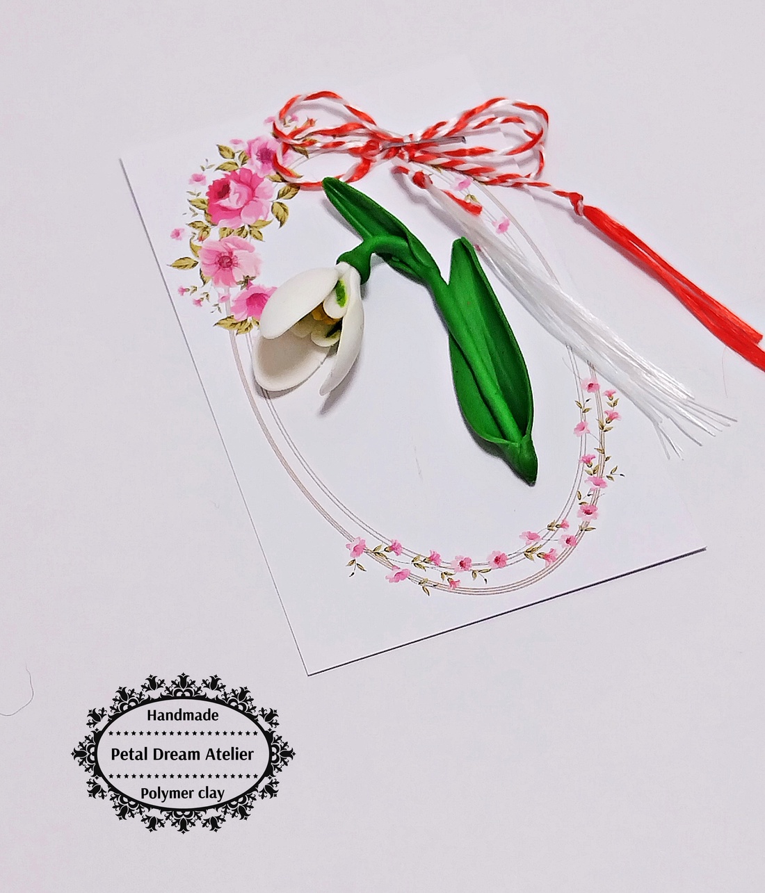 Broșă ghiocel - bijuterii - mărțișor - Artynos.ro