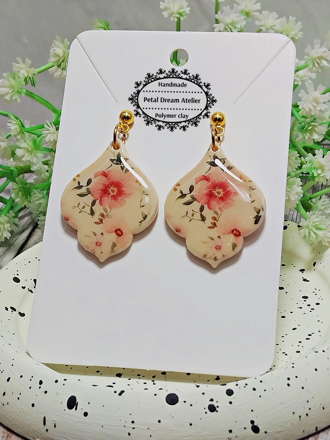 Cercei cu flori - bijuterii - cercei - cercei cu figurine - Artynos.ro