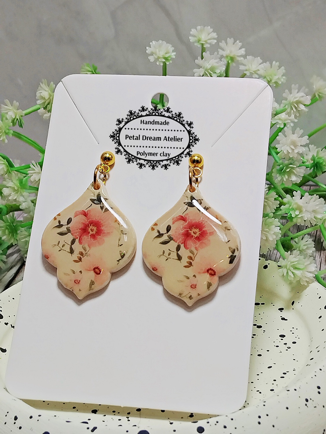 Cercei cu flori - bijuterii - cercei - cercei cu figurine - Artynos.ro