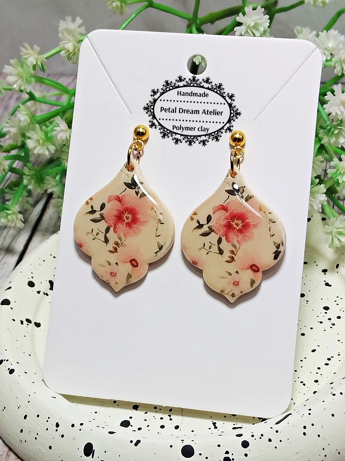 Cercei cu flori - bijuterii - cercei - cercei cu figurine - Artynos.ro