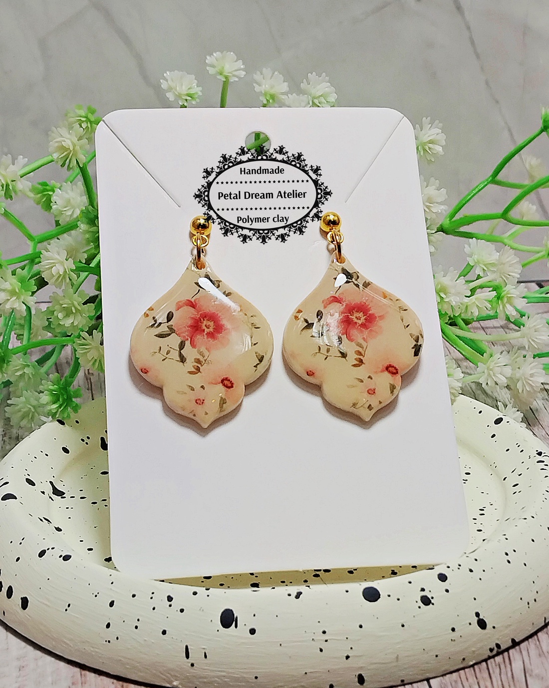 Cercei cu flori - bijuterii - cercei - cercei cu figurine - Artynos.ro