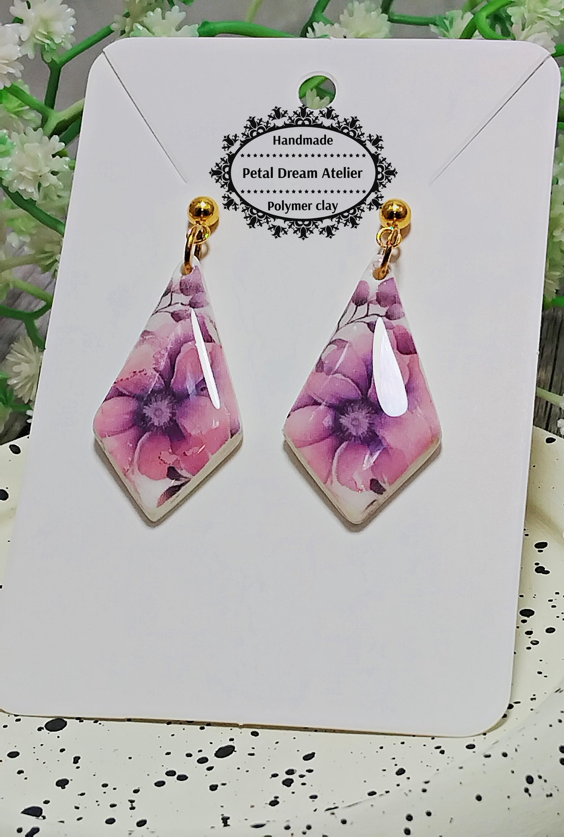 Cercei cu flori - bijuterii - cercei - cercei cu figurine - Artynos.ro