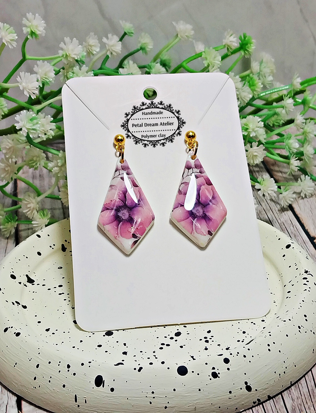 Cercei cu flori - bijuterii - cercei - cercei cu figurine - Artynos.ro