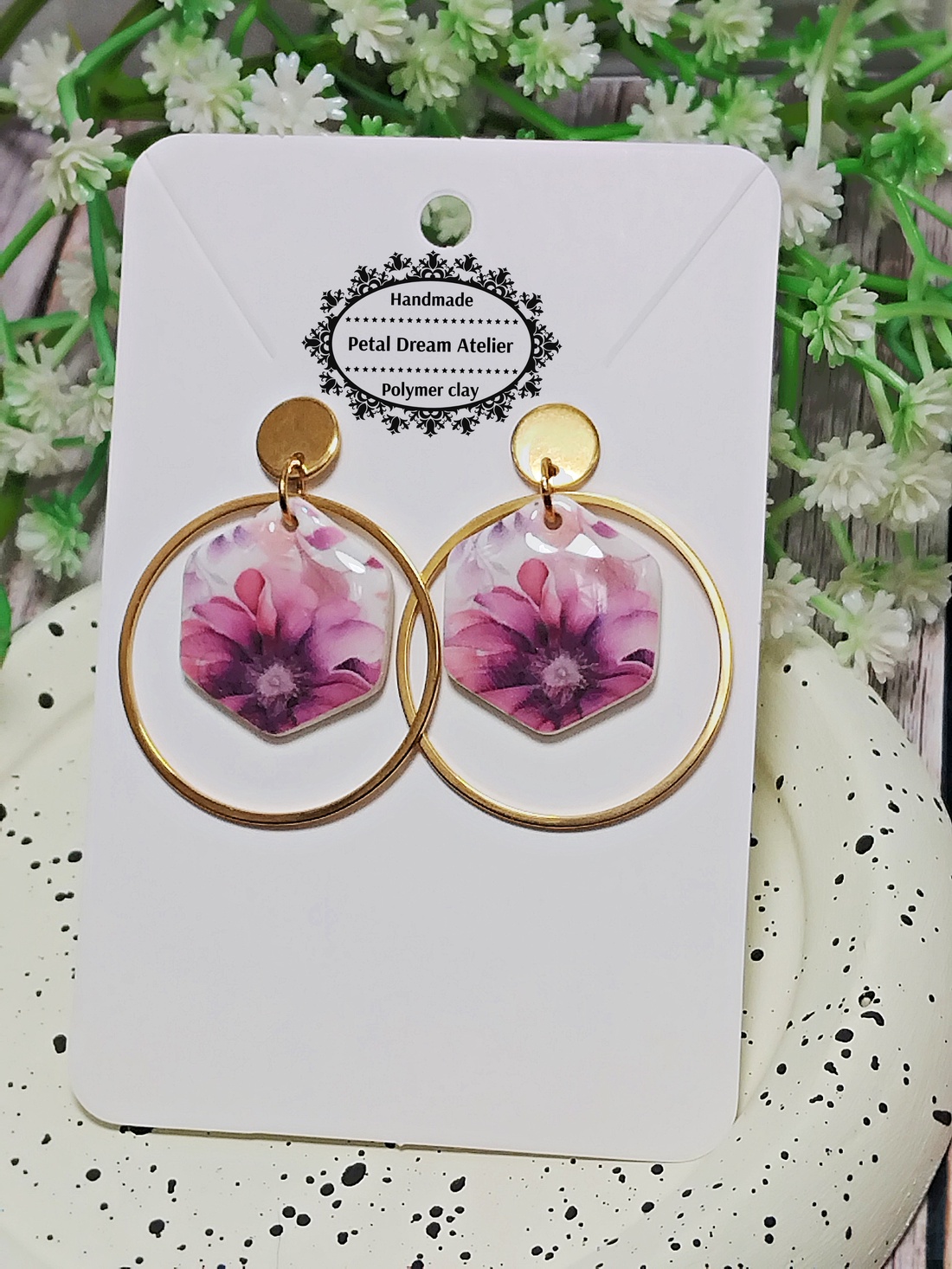 Cercei cu flori - bijuterii - cercei - cercei cu figurine - Artynos.ro