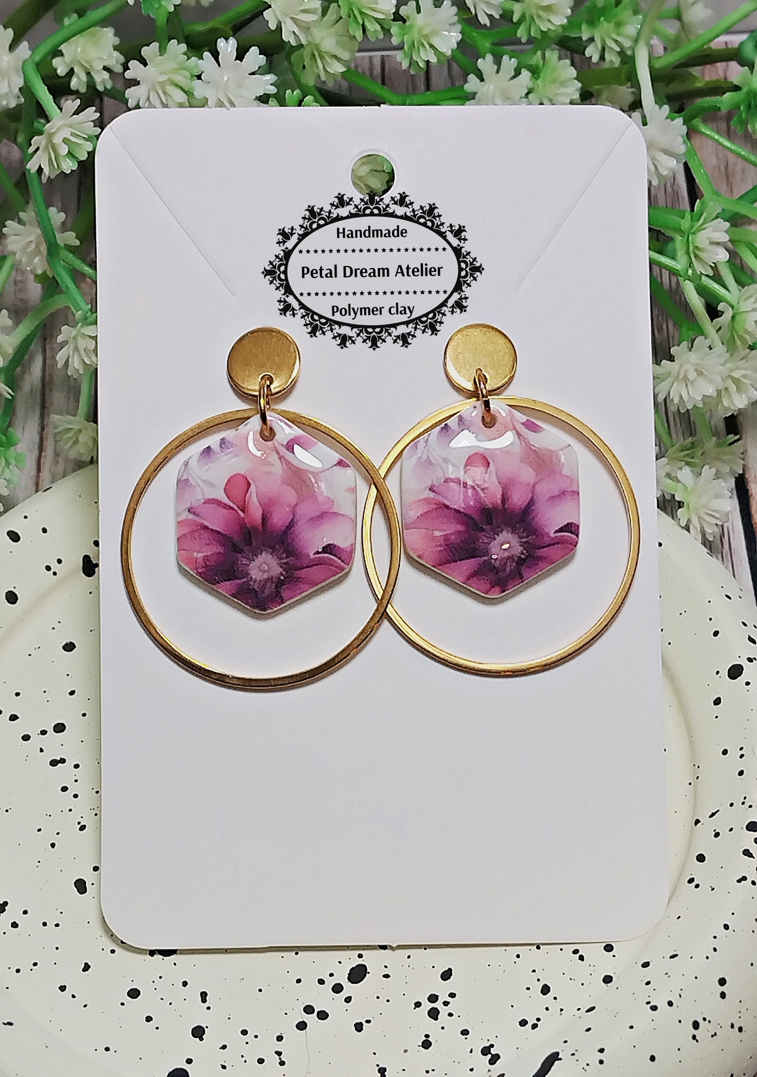 Cercei cu flori - bijuterii - cercei - cercei cu figurine - Artynos.ro