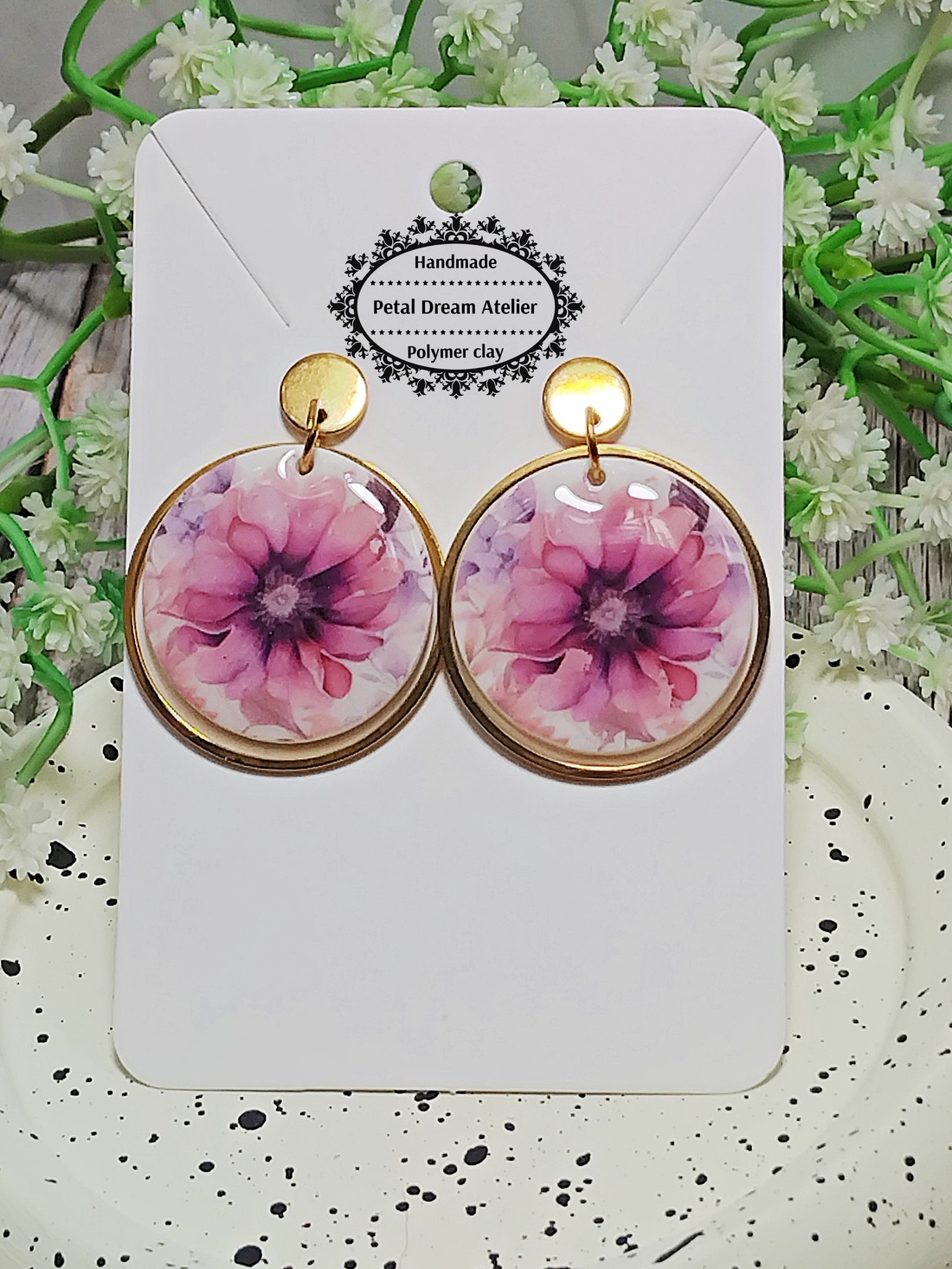 Cercei cu flori - bijuterii - cercei - cercei cu figurine - Artynos.ro