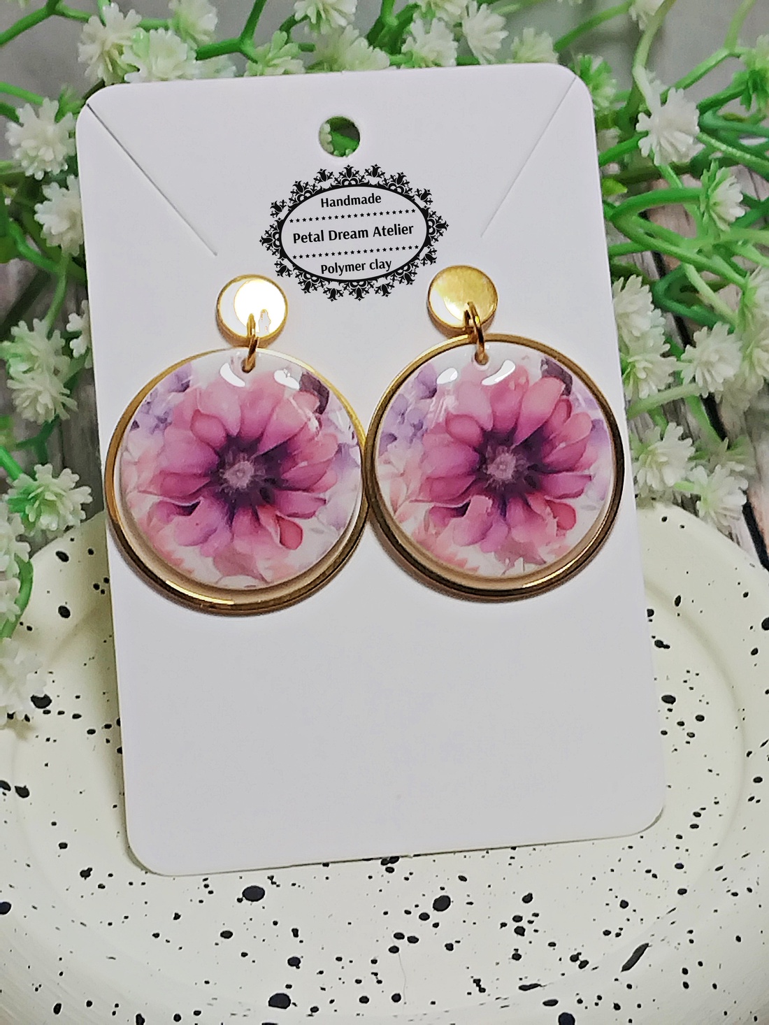 Cercei cu flori - bijuterii - cercei - cercei cu figurine - Artynos.ro