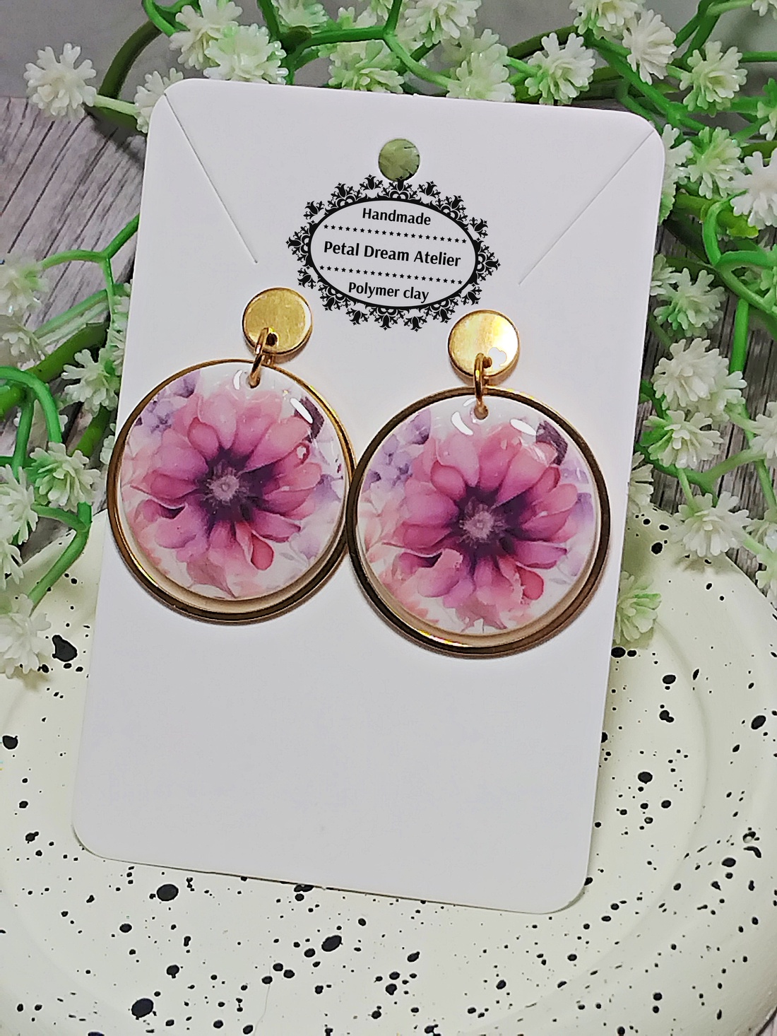 Cercei cu flori - bijuterii - cercei - cercei cu figurine - Artynos.ro