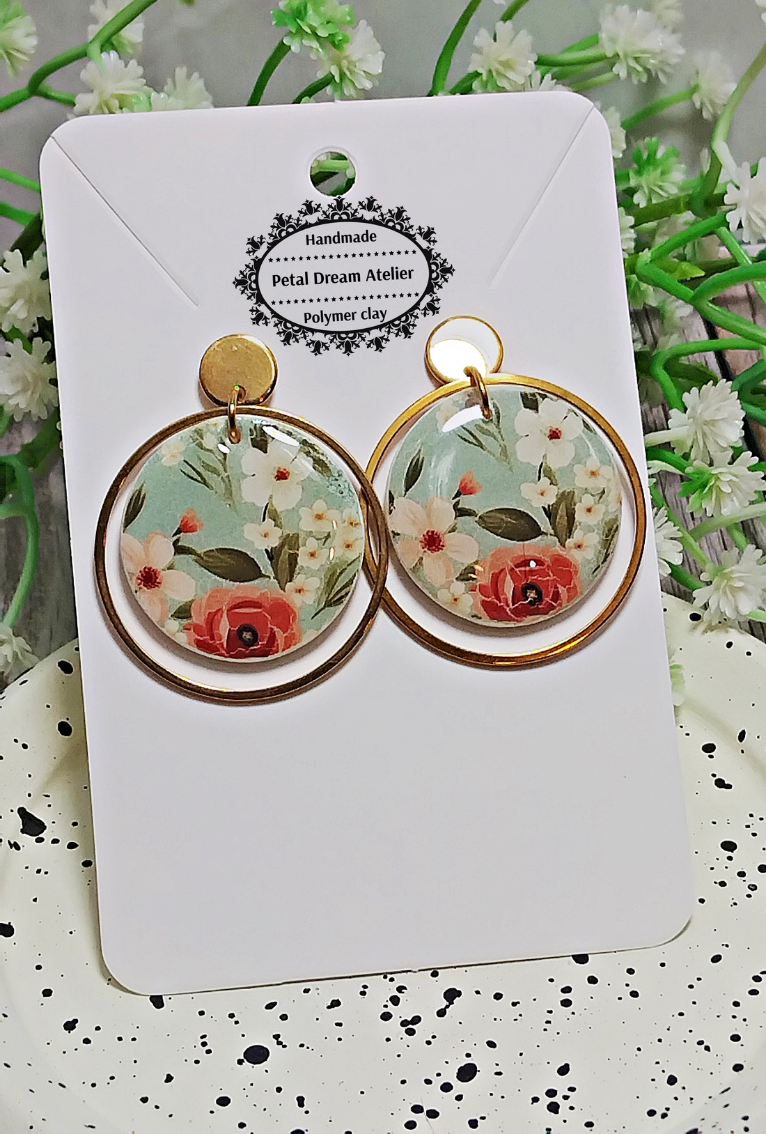 Cercei cu flori - bijuterii - cercei - cercei cu figurine - Artynos.ro