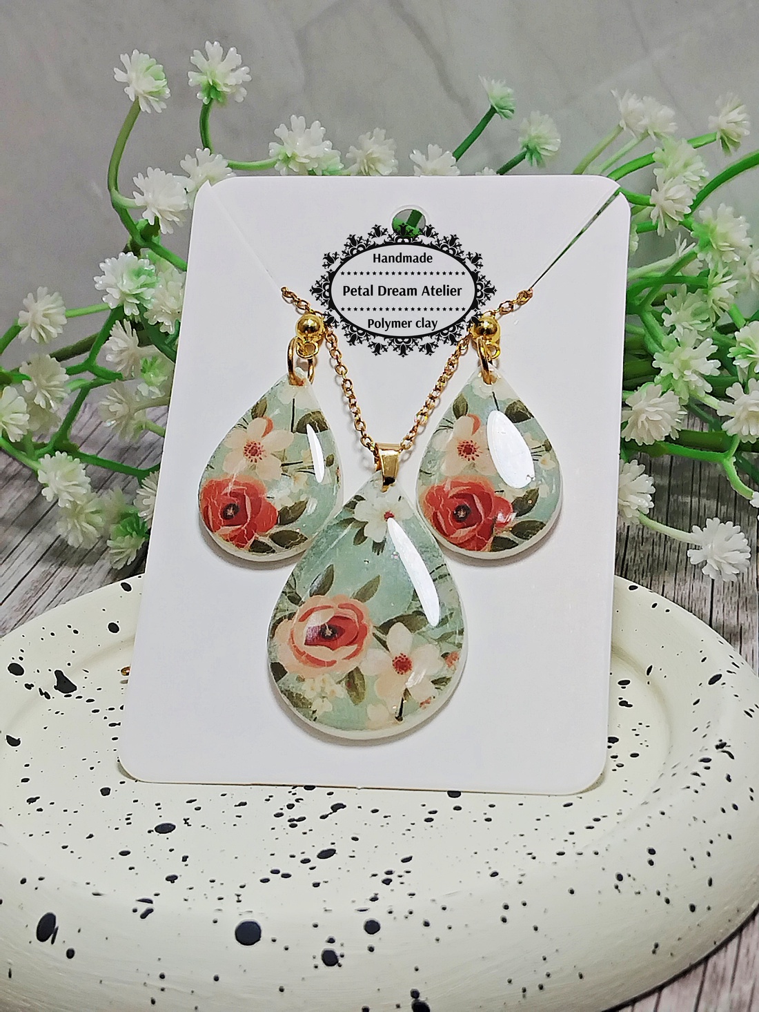 Set cu flori - bijuterii - seturi de bijuterii - Artynos.ro